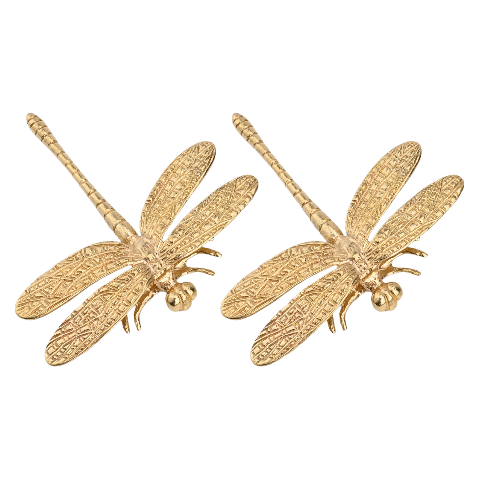 Furniture Hardware Drawer Pulls - 2Pcs Retro Butterfly/Dragonfly Brass Handle Vintage