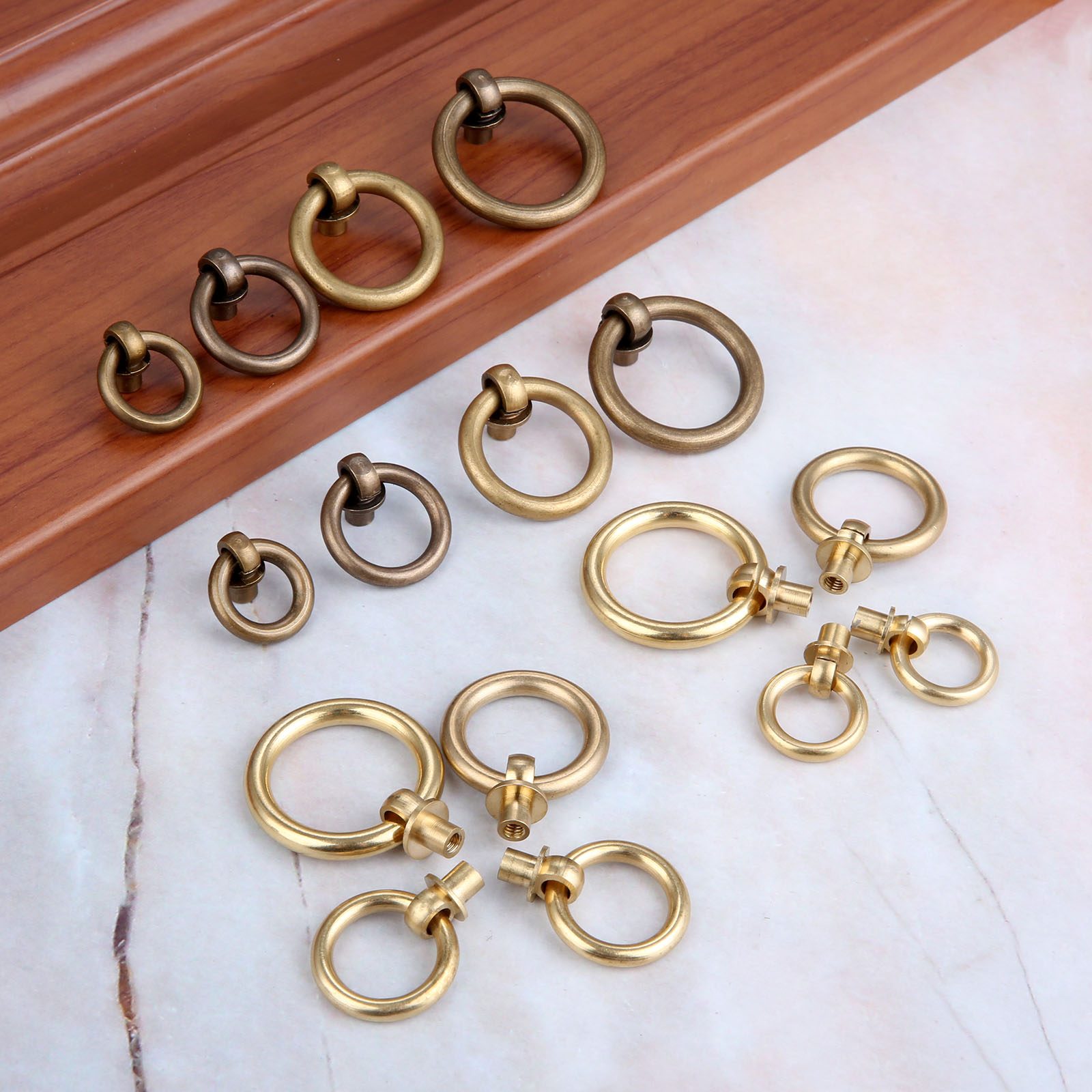 Vintage Furniture Hardware Pulls - 2Pcs Antique Drawer Cabinet Door Kitchen