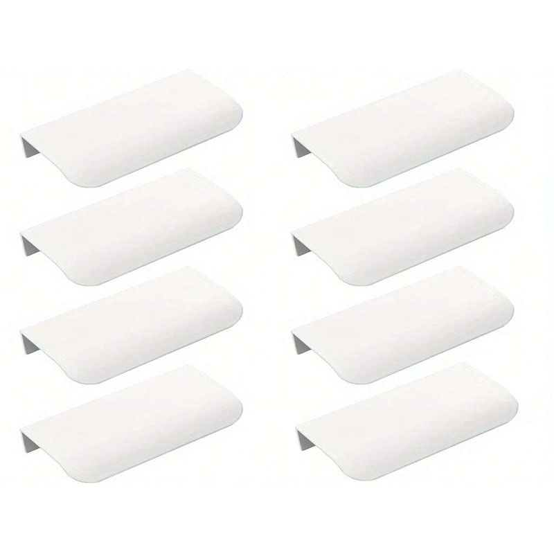 Furniture Hardware Drawer Pulls - 8-Pack Finger Pulls, Metal Concealed Drawer