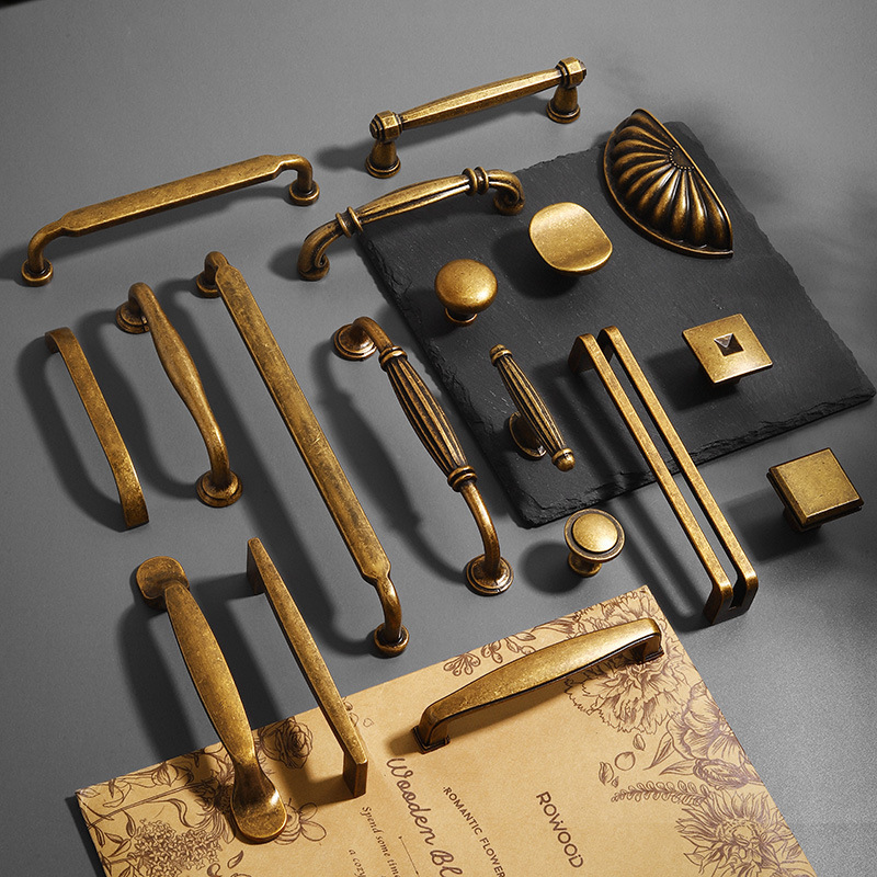 Furniture And Kitchen Hardware Fitting - Nordic Vintage Handles for Furniture Bronze