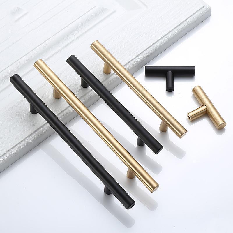 Modern Gold Brushed Straight C - Furniture Hardware Drawer Pulls review and price