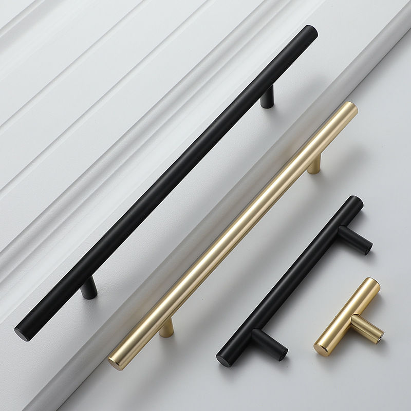 Modern Gold Brushed Straight C - Furniture Hardware Drawer Pulls review and price