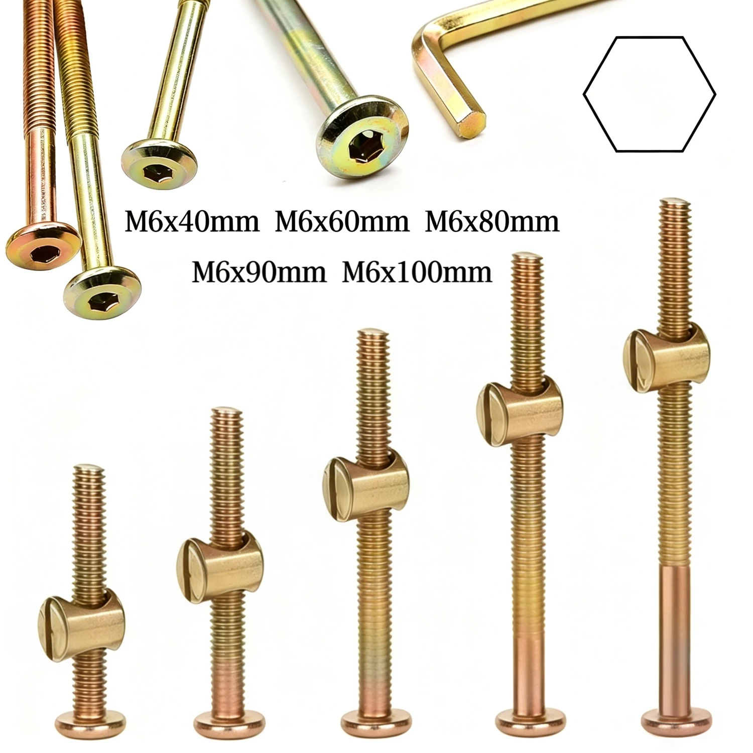 10/20Pcs M6 Hex Socket Head Ca - Furniture Hardware Barrel Nut review and price
