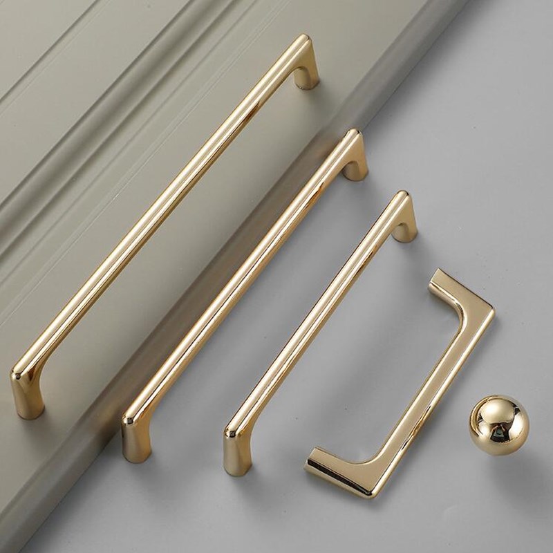 Zinc Alloy Bright Gold Kitchen - Furniture Hardware Drawer Pulls review and price