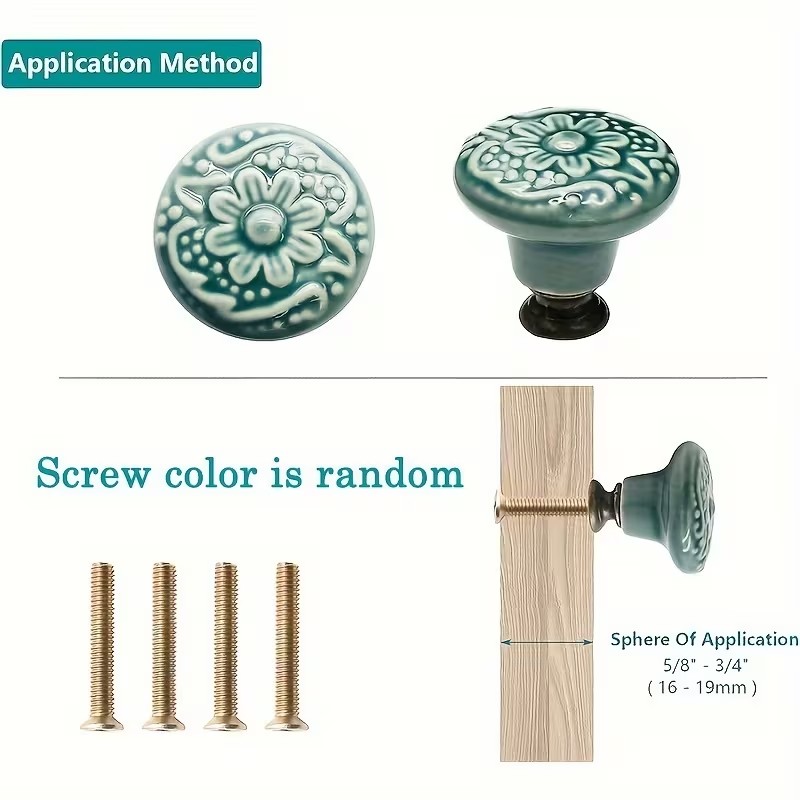 12pcs Ceramic Cabinet Knobs, F - Furniture Hardware Pulls review and price