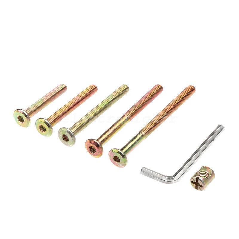 50pcs M6x40/50/60/70/80mm Crib - Furniture Hardware Barrel Nut review and price