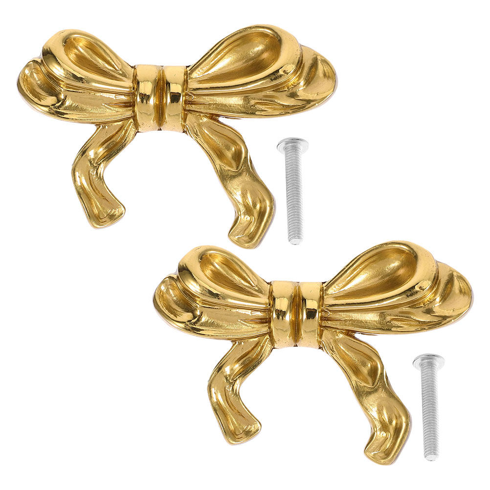 2Pcs Brass Bowknot Cabinet Han - Vintage Furniture Hardware Replacement review and price