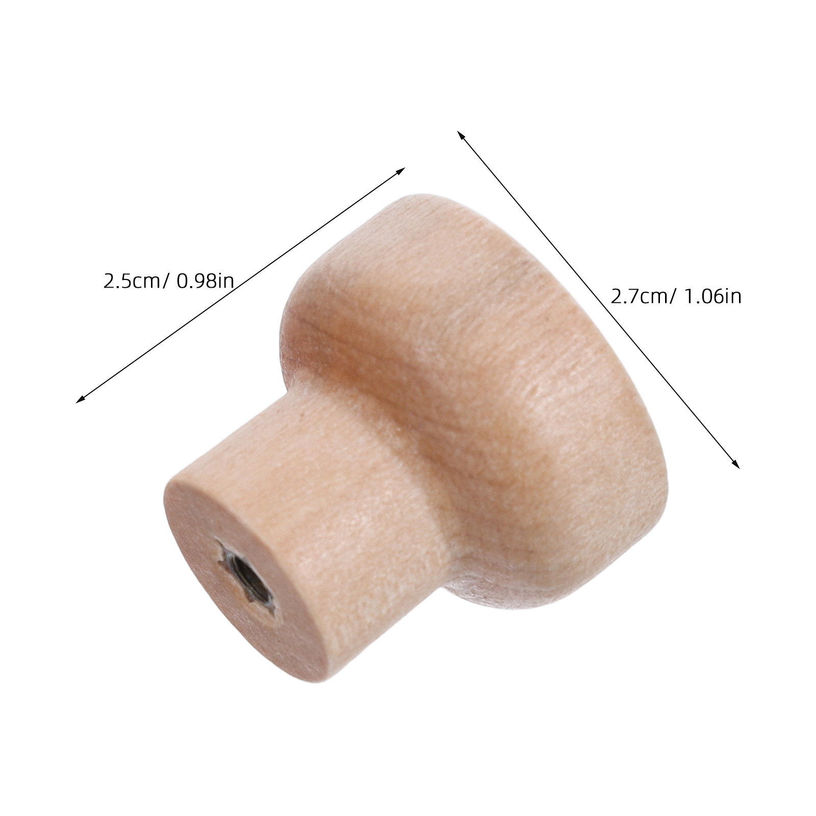 30Pcs Solid Beech Wood Small R - Cabinet Knob Round review and price