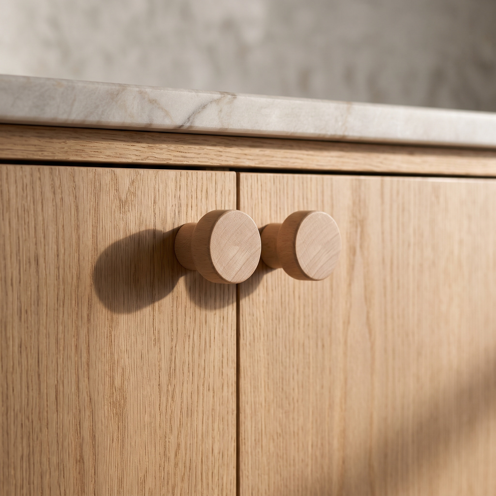 30Pcs Solid Beech Wood Small R - Cabinet Knob Round review and price
