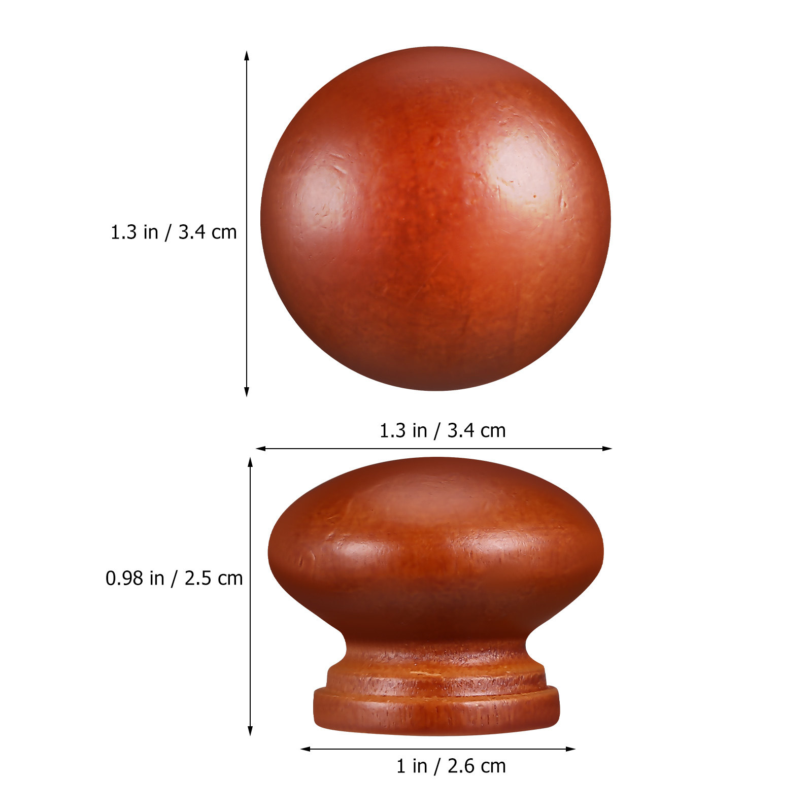 20Pcs Real Wood Knobs Wooden C - Cabinet Knob Round review and price