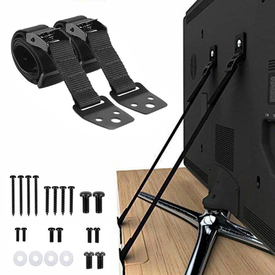 2 Pack Adjustable TV Safety St - Furniture Hardware Bolts review and price