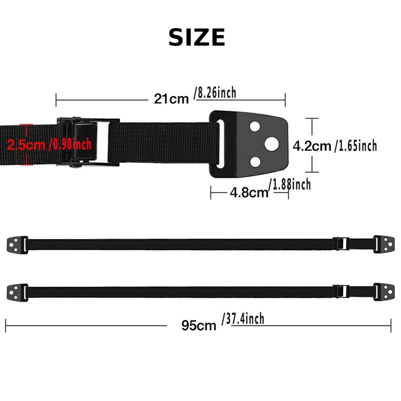2 Pack Adjustable TV Safety St - Furniture Hardware Bolts review and price