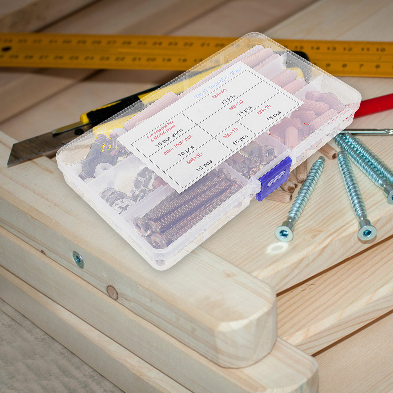 95Pcs Bunk Bed Hardware Connec - Furniture Hardware Barrel Nut review and price