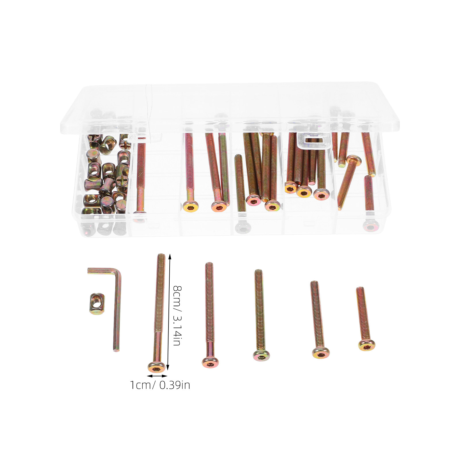 49Pcs Hex Socket Drive Screw a - Furniture Hardware Barrel Nut review and price