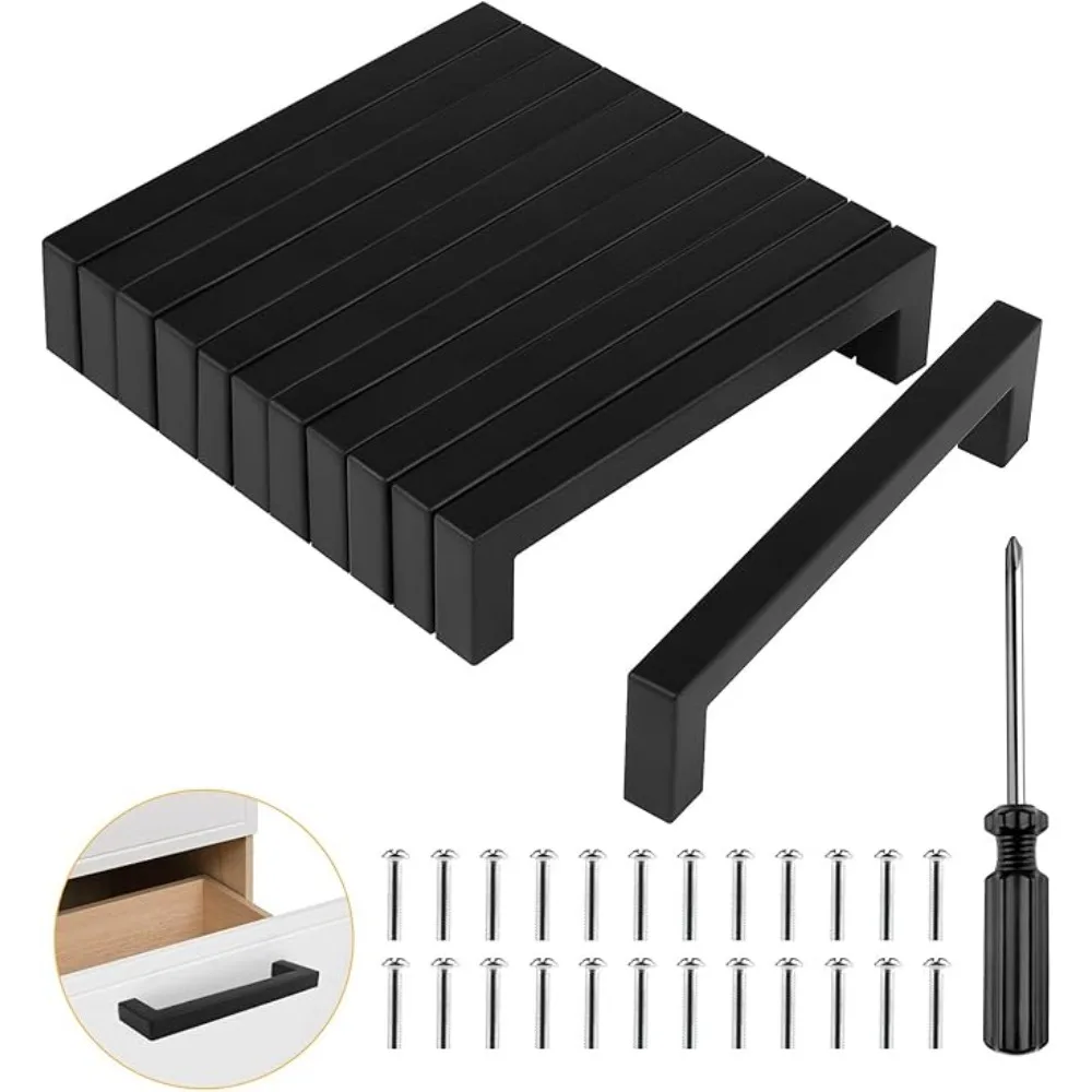 6/18pcs Stainless Steel Square - Furniture Hardware Drawer Pulls review and price