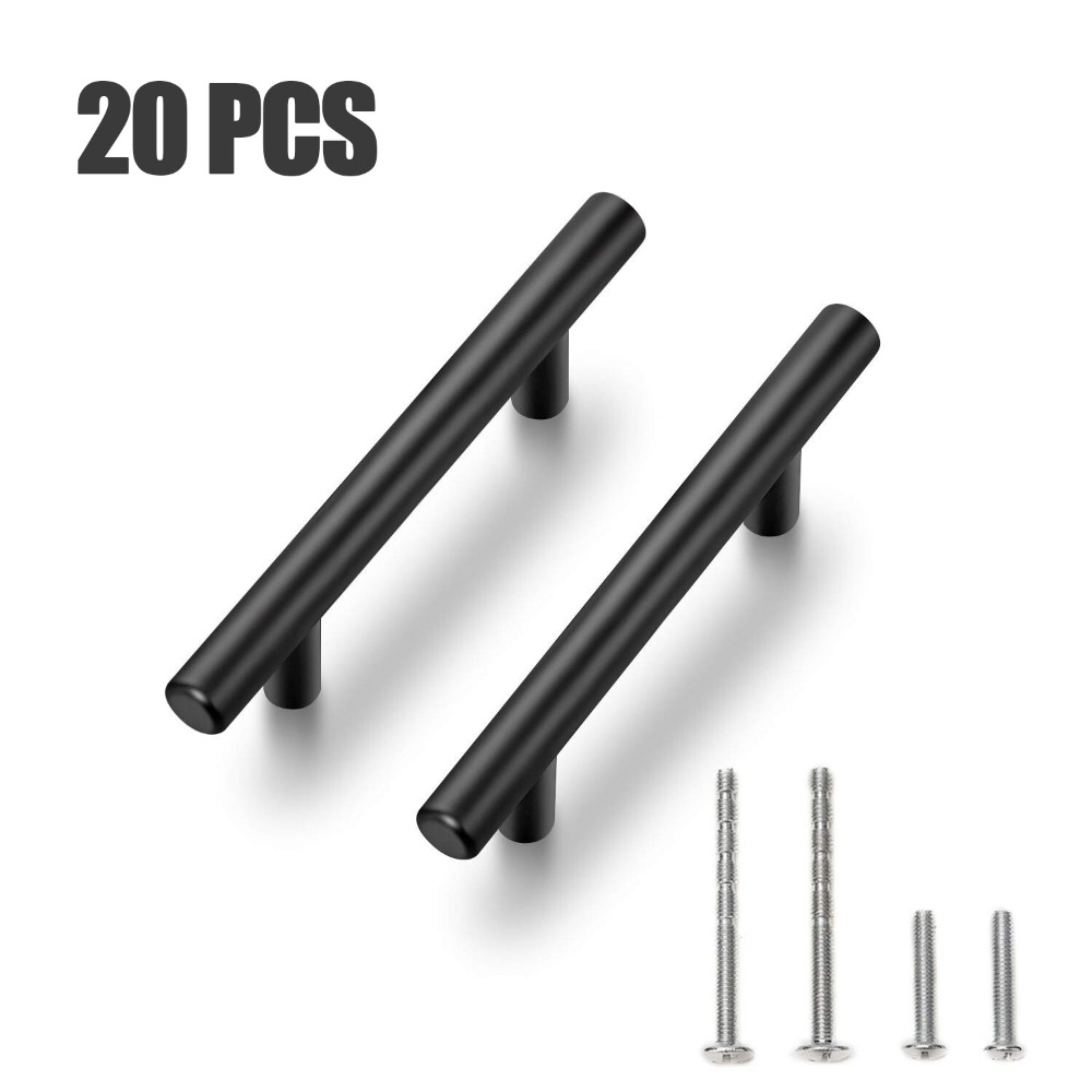 20 PCS Cabinet Pulls Matte Bla - Furniture Hardware Drawer Pulls review and price