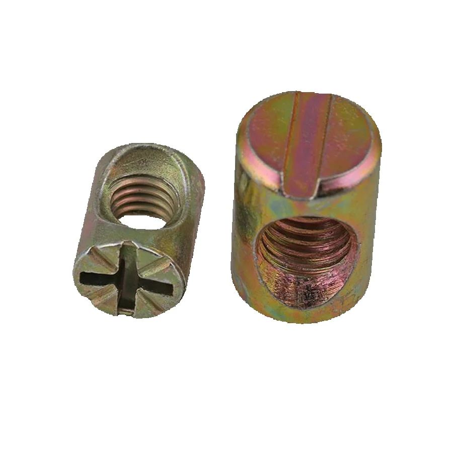 100pcs Color Zinc Plated Slott - Furniture Hardware Barrel Nut review and price