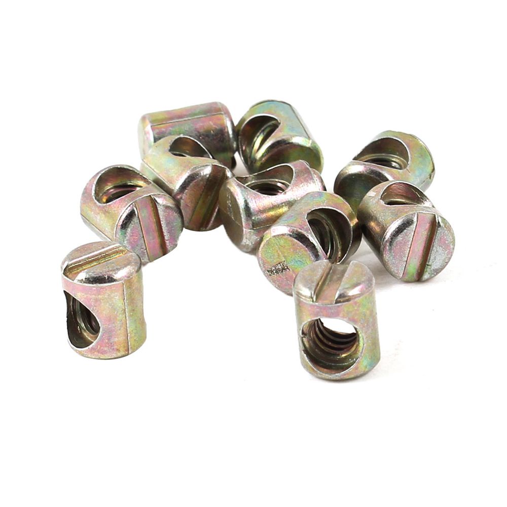 100pcs Color Zinc Plated Slott - Furniture Hardware Barrel Nut review and price