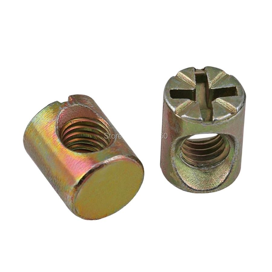 100pcs Color Zinc Plated Slott - Furniture Hardware Barrel Nut review and price