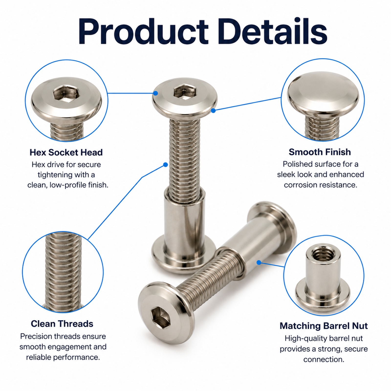 5-20Pcs M6 Carbon Steel Furnit - Furniture Hardware Barrel Nut review and price