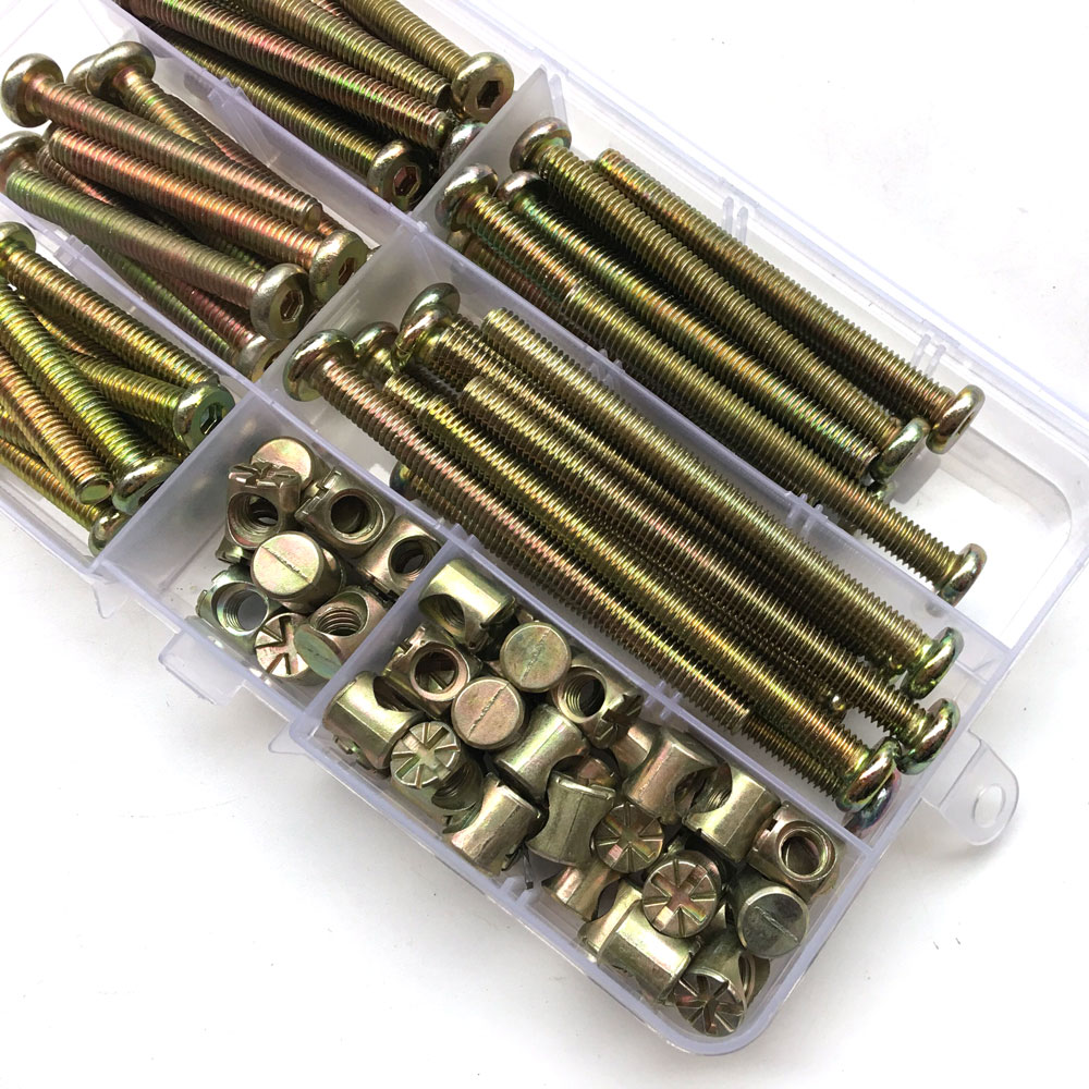 100Pcs M6 Barrel Dowel Nut Zin - Furniture Hardware Barrel Nut review and price