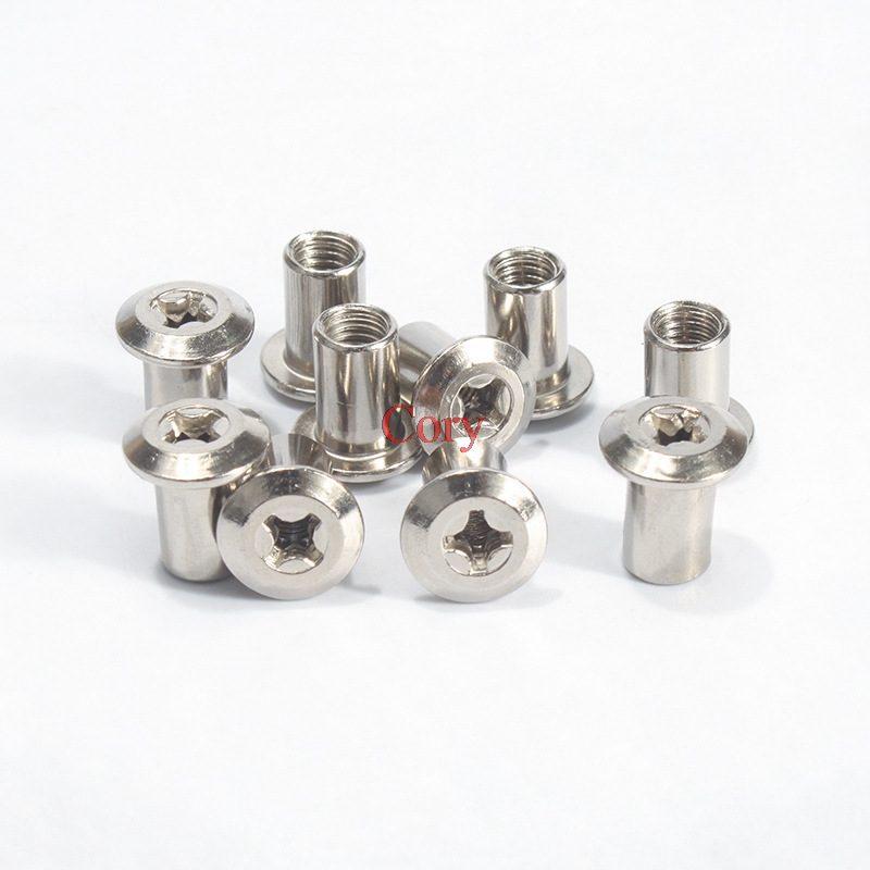 10pcs 6mm Barrel Nut Flat Head - Furniture Hardware Barrel Nut review and price